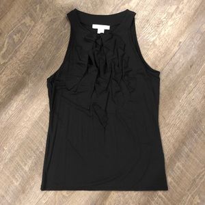 NWT / August Silk Sleeveless Blouse w/ruffle / M
